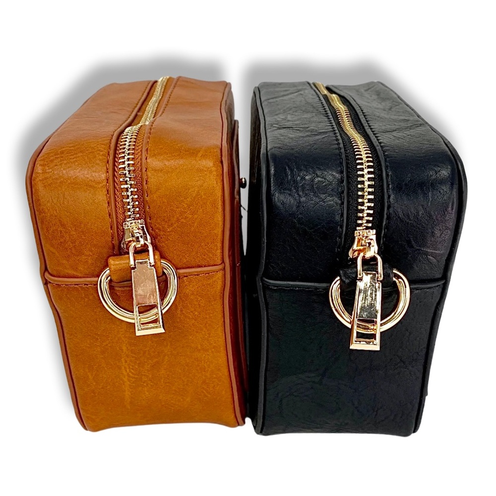 Vegan Leather Camera Crossbody Bag - Picture 4 of 4